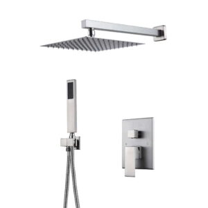 Душевая система Wezer PRO17B-02 скрытого монтажа, нержавеющая сталь, сатин