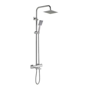 Душевая система Wezer PUL16-05 с термостатом, нержавеющая сталь, сатин