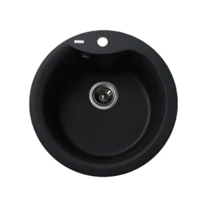Гранитная мойка Globus Lux Orta 485x485 накладная, круглая, графит