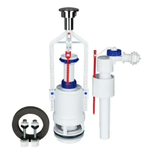 Комплект арматуры для бачка унитаза Soloplast АБк-02 1 кнопка Стоп с боковым подключением