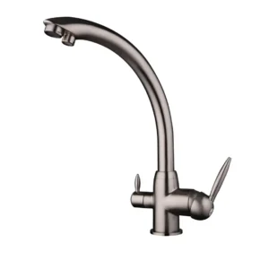 Смеситель для кухни Frap F4399-5 двухрычажный, сатин