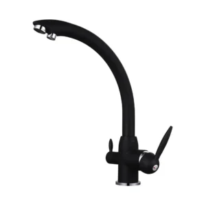 Смеситель для кухни Frap F4399-7 двухрычажный, черный