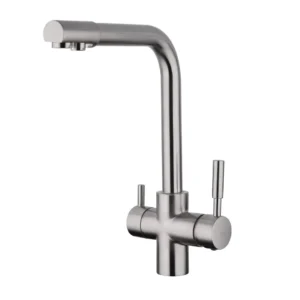 Смеситель для кухни Frap F4352-5 двухрычажный, сатин