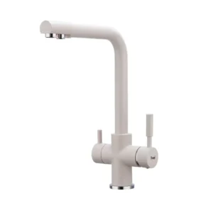 Смеситель для кухни Frap F4352-24 двухрычажный, белый