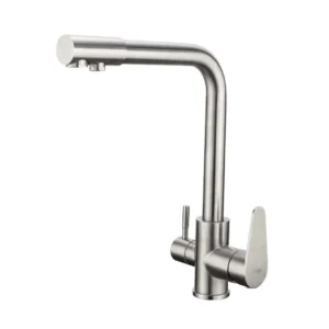 Смеситель для кухни Frap F4348 двухрычажный, сатин