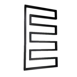 Водяной полотенцесушитель Radox Sera 1010x580 сталь, черный + ТЭН MOA и вентиль Integra