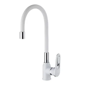 Смеситель для кухни Frap F4049 однорычажный, белый