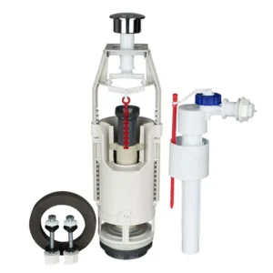 Комплект арматуры для бачка унитаза Soloplast АБк-05 1 кнопка с боковым подключением Лифт