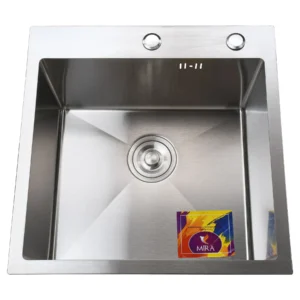 Кухоная мойка MIRA 5050HS 500х500 накладная, квадратная, сталь (3 мм)