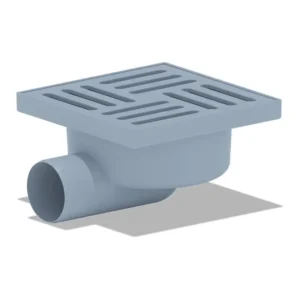Трап для душа Kronoplast TS11501402 150x150 мм 50/90° угловой, нержавеющая сталь, серый