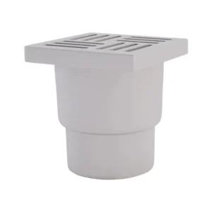 Трап для душа Kronoplast TS11511405 150x150 мм 110/180° прямой, нержавеющая сталь, белый