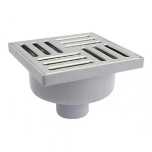 Трап для душа Kronoplast TS11511403 150x150 мм 50/180° прямой, нержавеющая сталь, белый