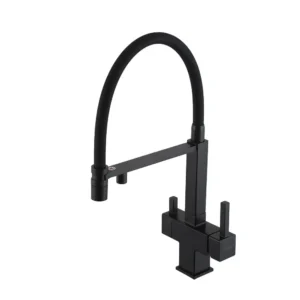 Смеситель для кухни Gappo G4395-56 двухрычажный, черный