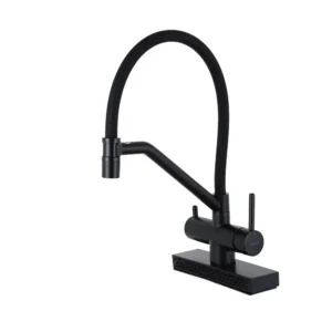 Смеситель для кухни Gappo G4098-6 двухрычажный, черный