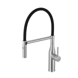 Смеситель для кухни Gappo G4098-25 однорычажный, сатин/черный