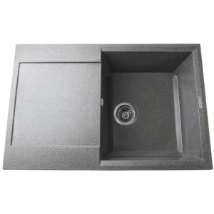 Гранитная мойка Mira Konia 790x500 накладная, прямоугольная, cерый