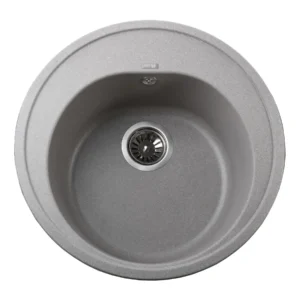 Гранитная мойка Globus Lux Martin 510x510 накладная, круглая, серый