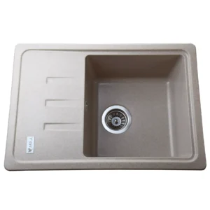 Гранитная мойка Mira Monti 620x435 накладная, прямоугольная, серый