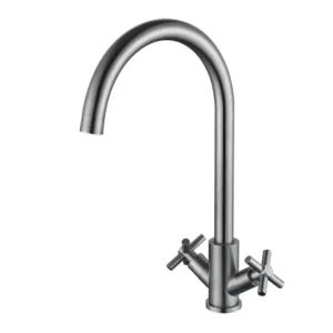 Смеситель для кухни Wezer двухвентильный, графит (VAL4A-10)