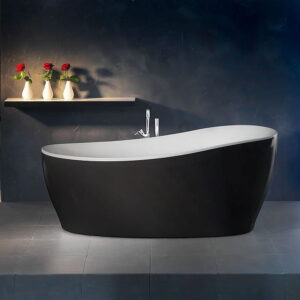 Ванна отдельностоящая Knief Relax 180x85 акриловая, черная матовая (0100-278 black mat- white mat)