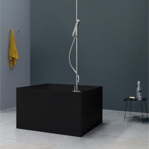 Ванна отдельностоящая Nic Design Tub 100x100 искусственный камень, черная матовая (014234013)