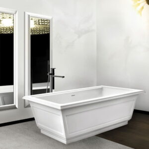 Ванна отдельностоящая Gessi Venti 20 180x85 искусственный камень, белая матовая (46715521)