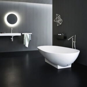 Ванна отдельностоящая Agape Spoon 181,5x98,5 искусстевнный камень, белая глянцевая (AVAS0901ZZ)