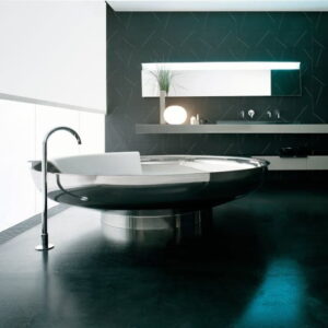 Ванна отдельностоящая Agape Ufo 204x204 нержавеющая сталь, в цвете стали глянцевая (AVAS0906A)