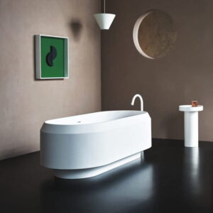 Ванна отдельностоящая Agape Lariana 168x77 искусстевнный камень, белая глянцевая (AVAS1080ZZ)