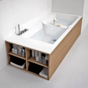 Ванна отдельностоящая Antonio Lupi Biblio 180x90 искусстевнный камень, белая глянцевая (BIBLIO64 Bianco_cr)