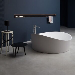 Ванна отдельностоящая Antonio Lupi Dune 172x168 искусстевнный камень, белая глянцевая (DUNE1 luppi Bianco_cr)