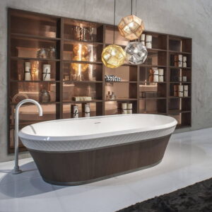 Ванна отдельностоящая Falper George 180x110 искусстевнный камень, белая матовая (DXD)