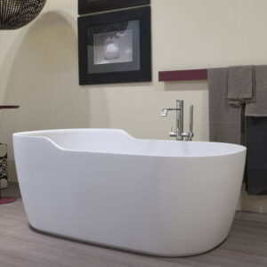 Ванна отдельностоящая Antonio Lupi Funny West 151x80 искусстевнный камень, белая глянцевая (FUNNY WEST Bianco_cr)