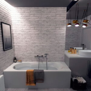Ванна пристенная PoolSpa Lena 160x70 акриловая, белая глянцевая (PWP1910ZD000000)