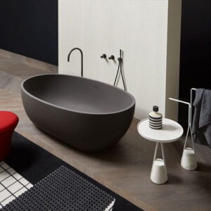 Ванна отдельностоящая Antonio Lupi Reflex Basalto 169x89 композит, базальтовая матовая (REFLEXMOOD)