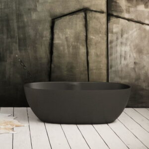 Ванна отдельностоящая PAA Bella 170x80 искусственный камень, серая глянцевая (VABELS_01)