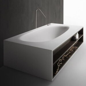 Ванна отдельностоящая Falper Vascamisura 195x105 искусстевнный камень, белая матовая (VKA)