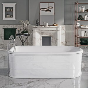 Ванна отдельностоящая Gaia Crosby 154x77 чугунная, белая глянцевая (VRG1510BI)