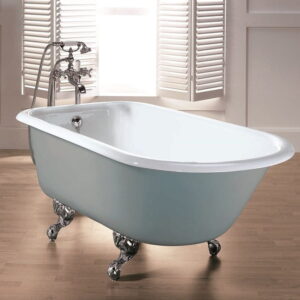 Ванна отдельностоящая Gaia Roll Top 154x78 чугунная, белая глянцевая (VRG1900Bl)