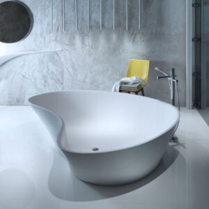 Ванна отдельностоящая Falper Level 45 King size 222x154 искусстевнный камень, белая матовая (WA5)