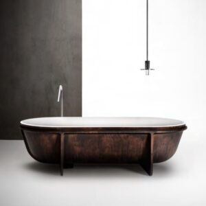 Ванна отдельностоящая Falper Controstampo 178x88 искусстевнный камень, белая матовая (WA6)