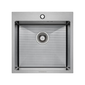 Кухонная мойка GRANADO Galera S304 Декор 500x500 врезная, квадратная, сталь