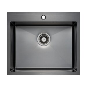Кухонная мойка GRANADO Villena S201 Honeycomb 580x500 врезная, прямоугольная, черная