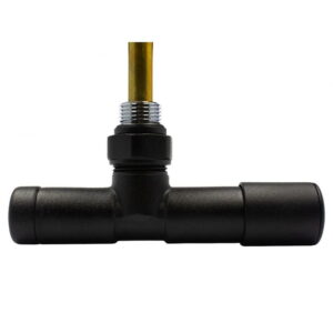 Кран для полотенцесушителей Vario Term Unico 3/4"x1/2" угловой, черный