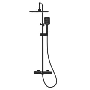 Душевая система Imprese Bilovec BM с термостатом, латунь, черный матовый (T-10256)