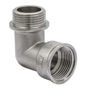 Уголок латунный Koer KF.L10MF 1"x1" ВН, никелированный (KF0077)