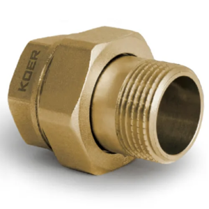 Сгон Американка латунный Koer KR.341.WN прямой, 3/4" ВН (KR4737)