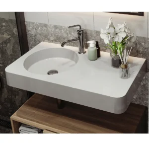 Умывальник накладной Miraggio Loop 800x450 прямоугольный, белый