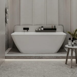 Ванна пристенная Miraggio Island 169x80 литой мрамор, белая глянцевая (0000601)