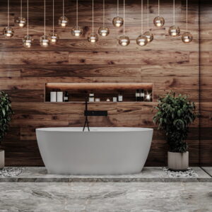 Ванна отдельностоящая Miraggio Ireland 170x81 литой мрамор, белая глянцевая